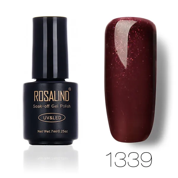 Rosalind, Гель-лак для ногтей, блеск, Одноцветный, УФ-гель, светодиодный, замачиваемый, лак, стойкий, лак для ногтей, гель для ногтей, Полупостоянный, Vernis - Цвет: 1339