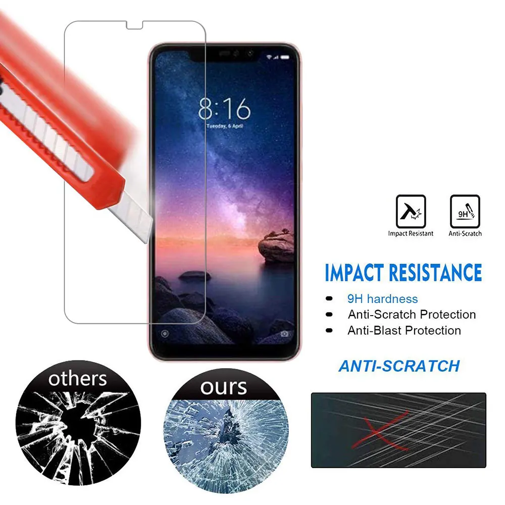 Ascromy 10 шт. 9H Закаленное стекло Защитная пленка для экрана для Xiao mi Red mi Note 6 Pro 7 5 4 X 4X 6A 4A mi 8 Lite mi Max 3 Защита