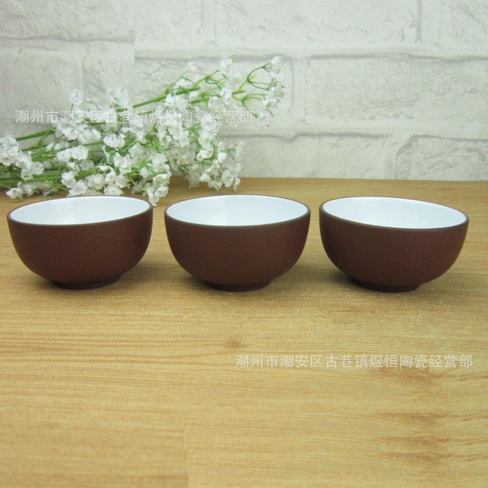 Горячая Распродажа 6 шт. Фиолетовый Глиняный чайный набор емкость 55 мл чайные