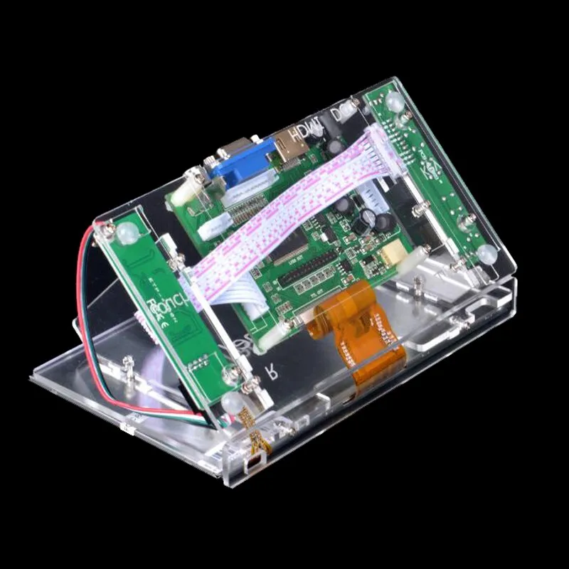 7-дюймовый ЖК-дисплей с прозрачным акриловым кронштейном для Raspberry Pi 3 Model B+ " TFT ЖК-модуль с 1024*600 сенсорным экраном