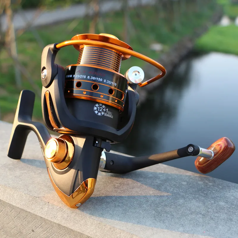 

Spinning Fishing Reels Full Metal 5.2:1 13 Ball Bearings Saltwater Fishing Jigging Spinning Reel AX4000 AX5000