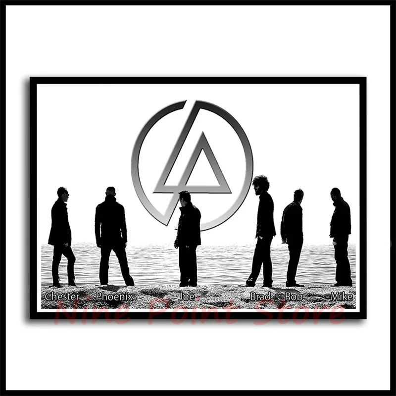 Рок-Группа Linkin Park с белым покрытием бумажные плакаты постер для бара/Кафе Ретро плакат декоративной живописи бескаркасные