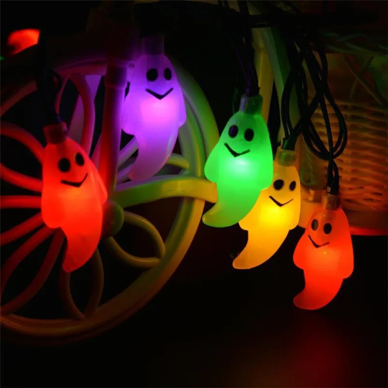 1,2 м 10LED Ghost гирлянды для Хэллоуина вечерние гирлянды для хэллоуина украшения для Хэллоуина окно дисплей M3