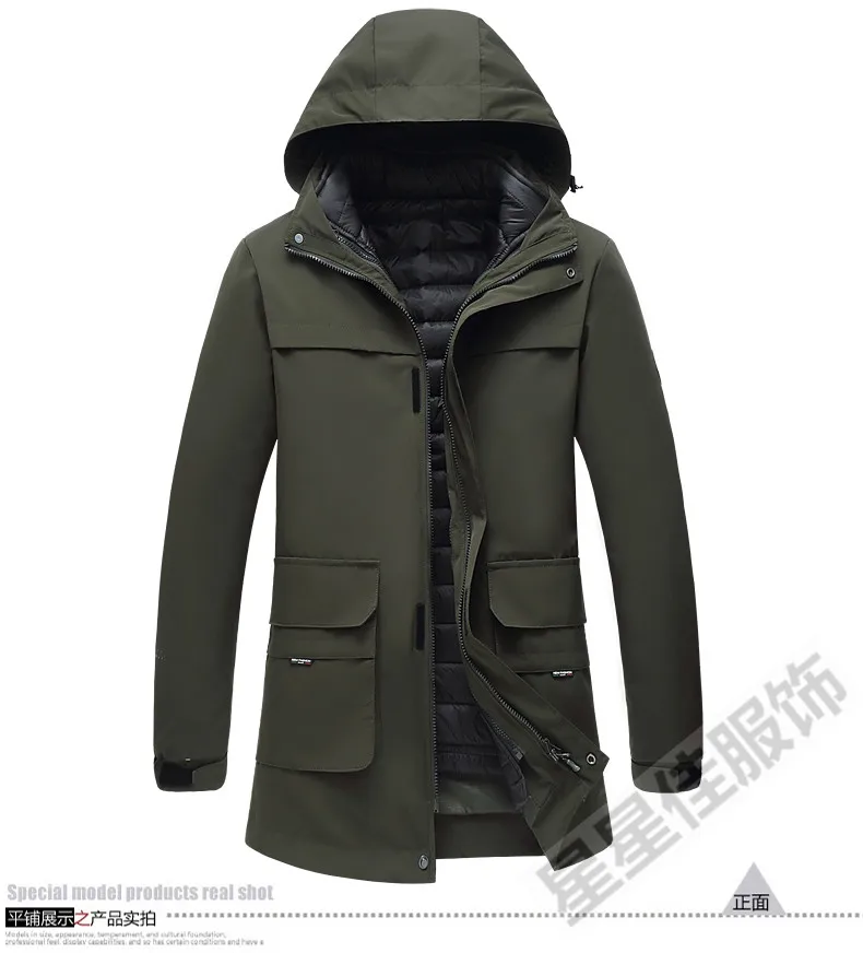 10XL 9XL 8XL 6XL 5X Новая зимняя мужская куртка Верхняя одежда 2 в 1 Водонепроницаемая ветровка мужские пальто теплая Мужская парка брендовая одежда