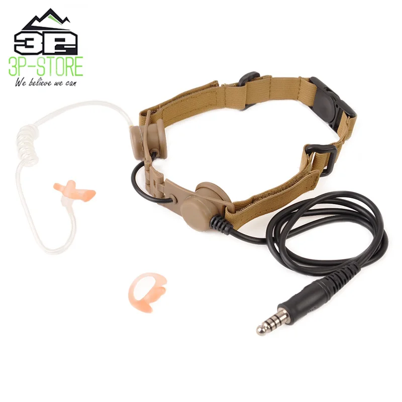 Z Tactical Throat Microphone Headset PTT Portable Radio Mic Neckband Hunting THROAT MIC Earphone WZ033 | Спорт и развлечения