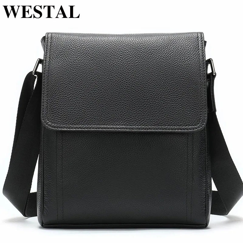 WESTAL мужские сумки через плечо сумка мужская из натуральной кожи натуральная кожа