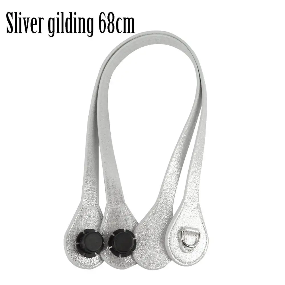 silver gilding 68 Tanqu Длинные края живопись D пряжка круглые каплевидные концевые ручки искусственная кожа ручки для OBag ремень для EVA O сумка - Цвет: silver gilding 68