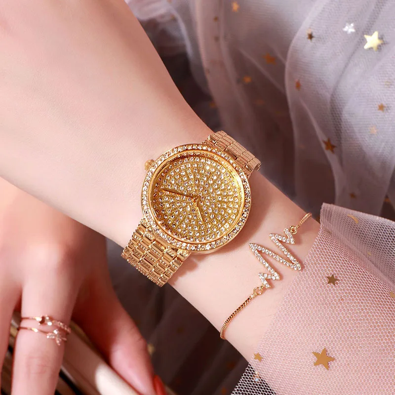 2019 модные роскошные Брендовые женские вечерние наручные часы с бриллиантами