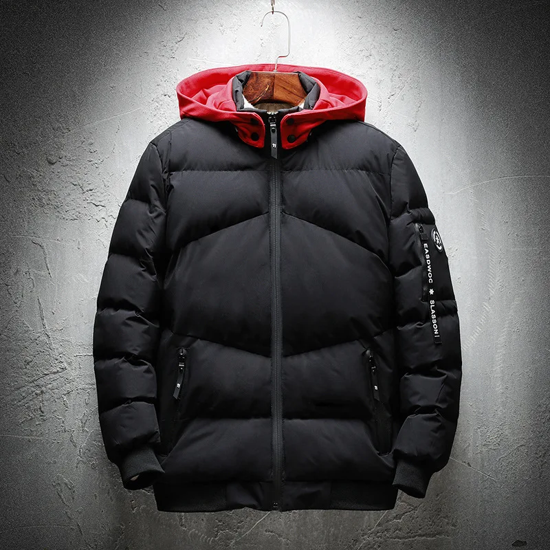 Размера плюс 4XL 5XL 6XL 7XL Для мужчин с капюшоном зимняя куртка с хлопковой подкладкой теплые куртки 102