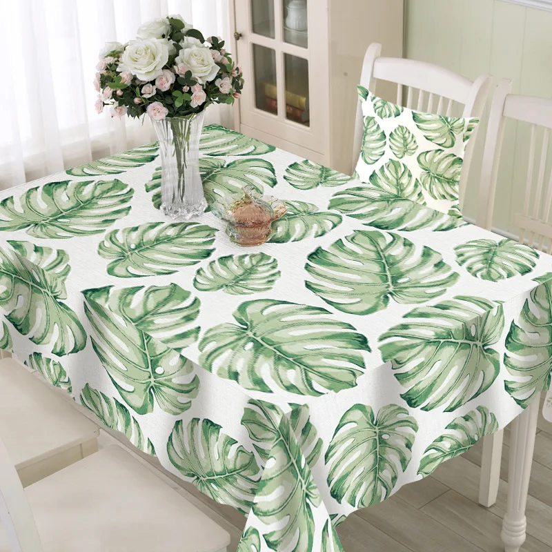 Пасторальная прямоугольная круглая скатерть покрывающая полотенца тропический