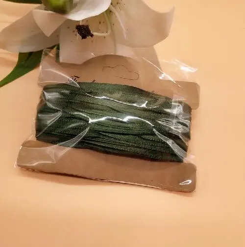 Dark green REDJCK 10 м \ ЛОТ 3 мм ширина атласная лента 34 цвета полиэстер Твердые тесьма ленты для DIY Материал Вышивание подарок обёрточная бумага упаковка - Цвет: Dark green