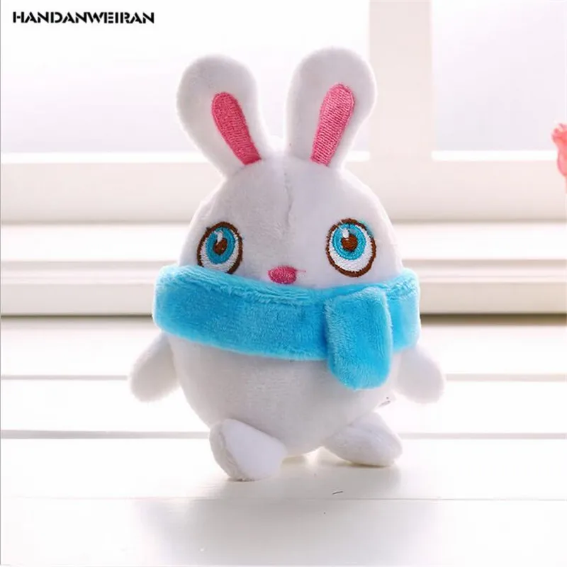 HANDANWEIRAN 1 шт. Kawaii 12 см Симпатичный шарф кролик мягкие игрушки Горячая Мультфильм