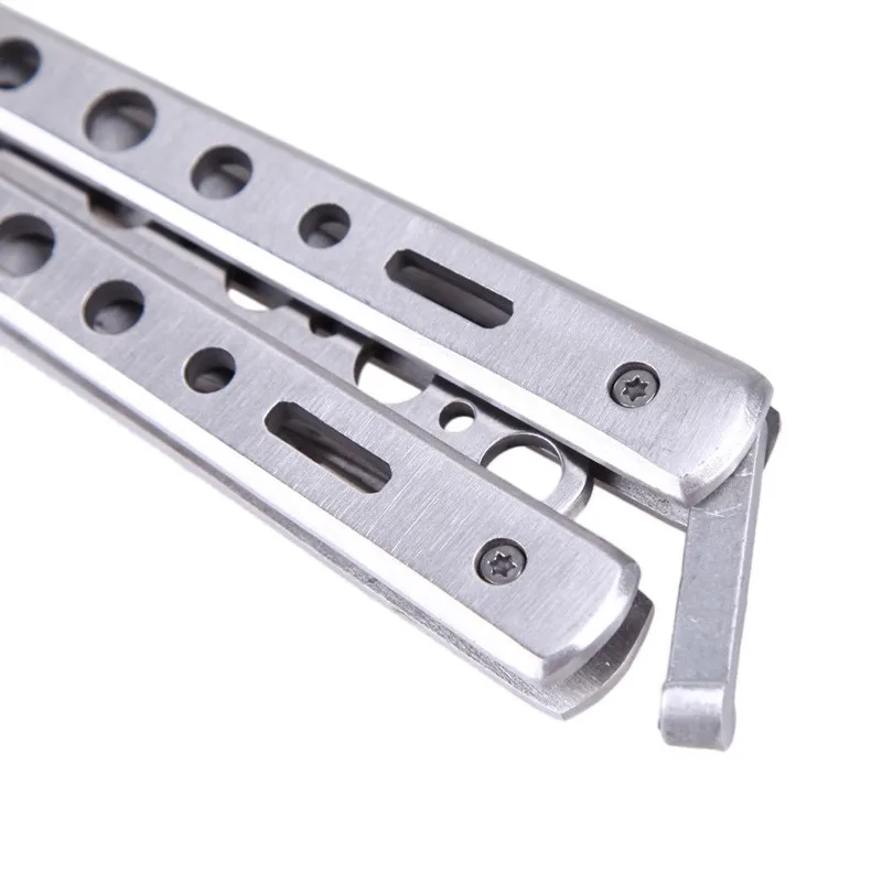 Нержавеющая сталь Бабочка флейл сложенный нож игрушки Balisong тренировочный