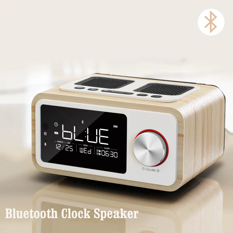 LEORY Bluetooth колонка с дистанционным управлением Fm радио будильником настольным