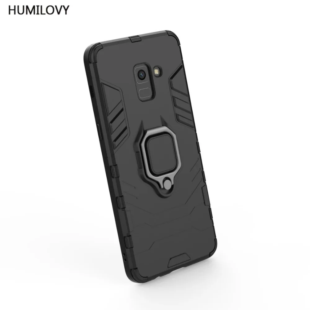 A8 2018 Plus Case For Samsung Galaxy Cover finger ring stand holder magnet phone case funda |