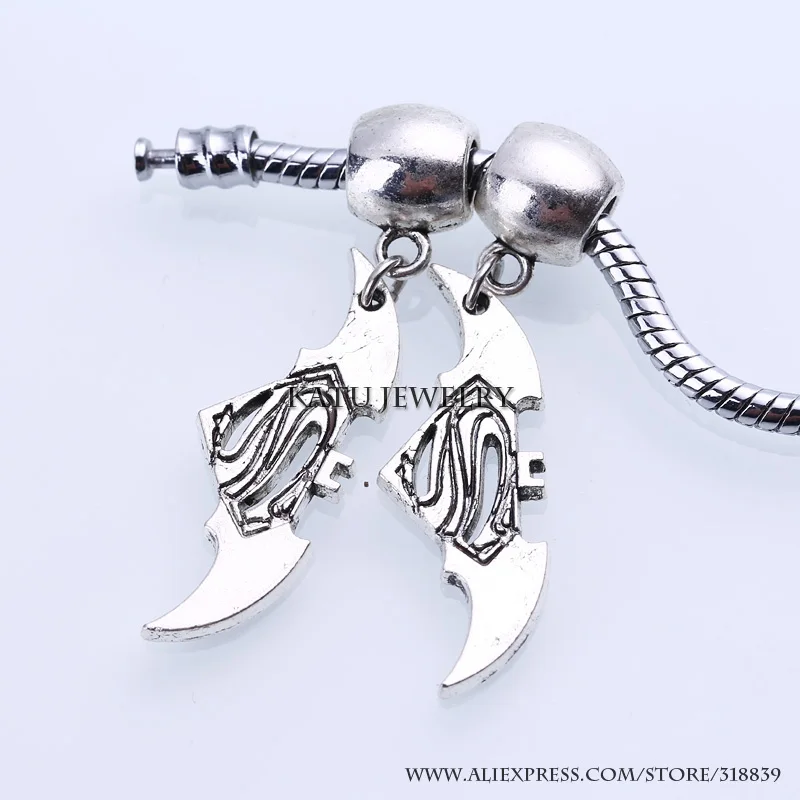 Тибетские серебряные металлические бусины Бэтмен V Супермен подходят Пандора