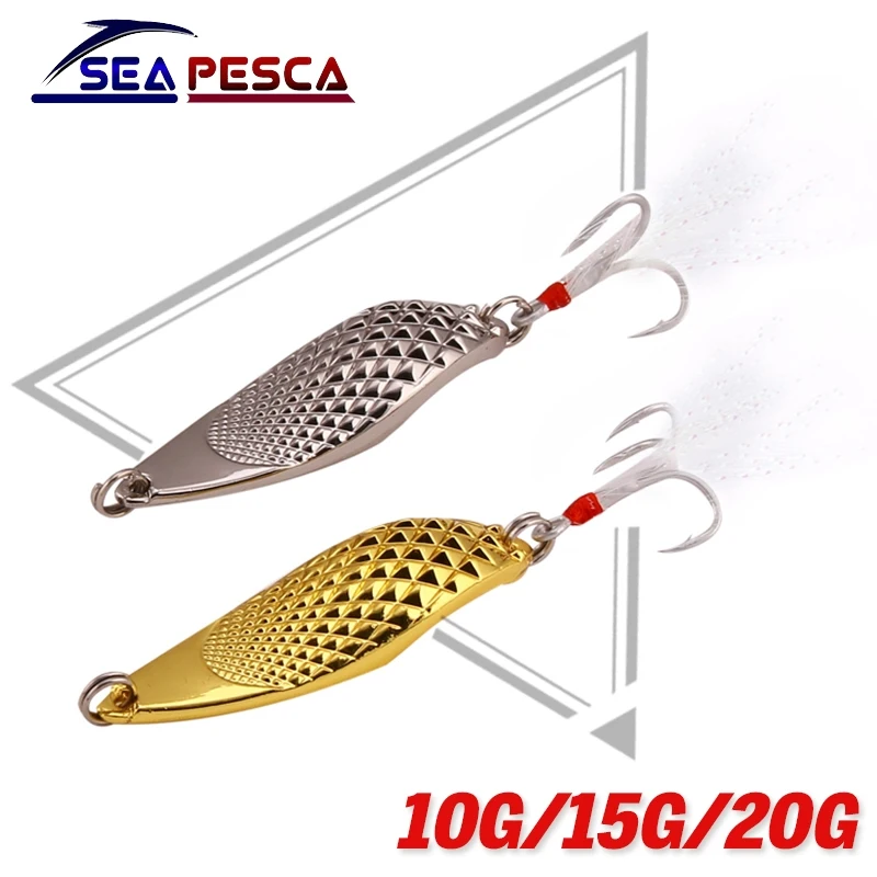 SEAPESCA/3 шт./лот металлическая блесна приманка рыболовная 10 г/15 г/20 г жесткие