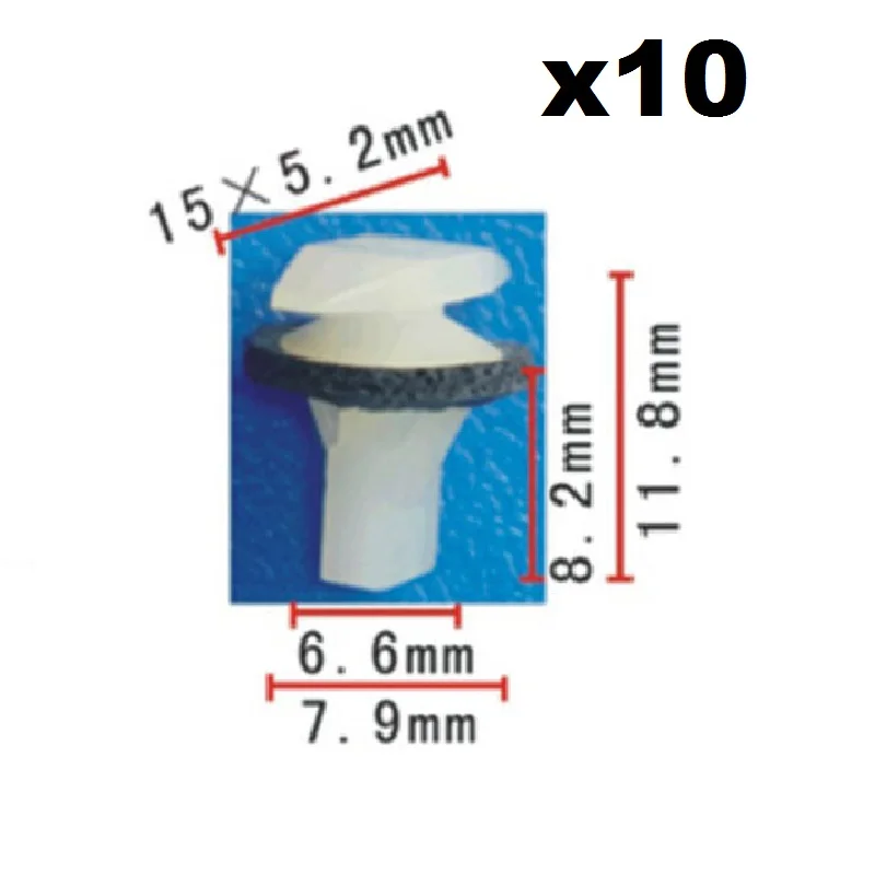 

10x For Honda Door seal strip glue nail / Nylon Retainer Clip