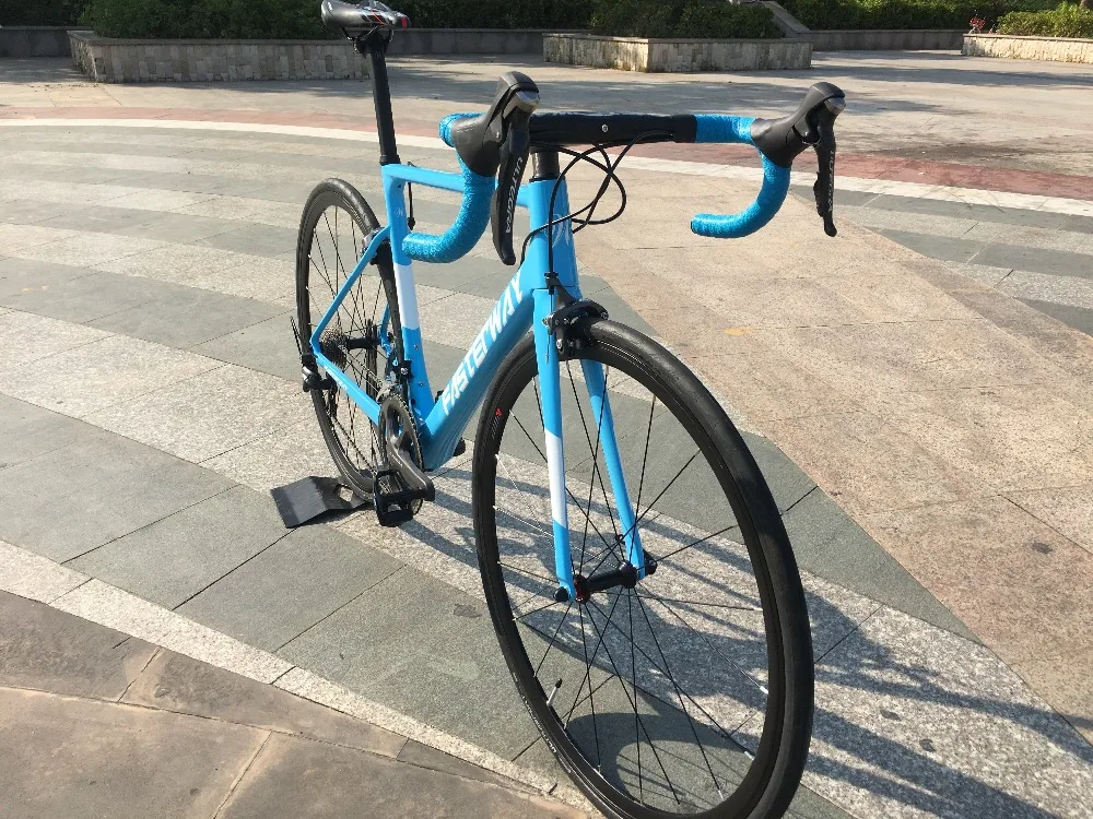 700C карбоновый дорожный велосипед 22 скорости 105 5800 Groupset TAIWAN брендовая легкая blue sky FASTERWAY классический D тормоз 49/52/54/56/58