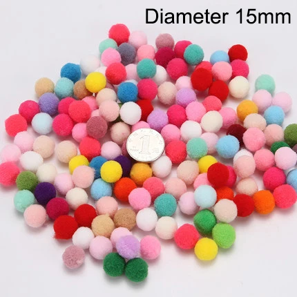 15mm mixed 250pcs В переменного тока, 50-500 шт. помпон мини мягкие помпоны Пушистый Плюшевый мяч детские игрушки ручной работы Свадебный Декор Сделай Сам ремесленные принадлежности 8/10/15/20/25/30 мм - Color: 15mm mixed 250pcs