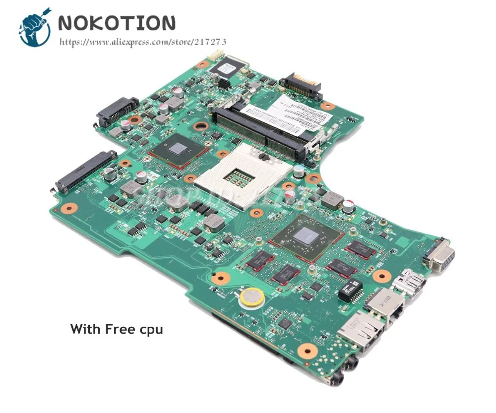 NOKOTION для ноутбука Toshiba Satellite L650 L655 материнская плата V000218020 1310A2332305 6050A2332301-MB-A02 HD5650M 1 ГБ Бесплатный процессор