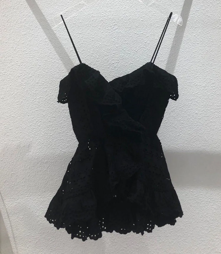 Cheerart корейский топ на тонких бретельках для женщин летний Асимметричный Открытый Топ Белый рюшами женский короткий топ на бретельках