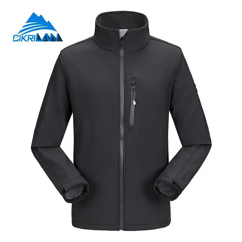 Для отдыха спортивный Windstopper дышащий Softshell Пеший Туризм Куртка мужчин с флисовой