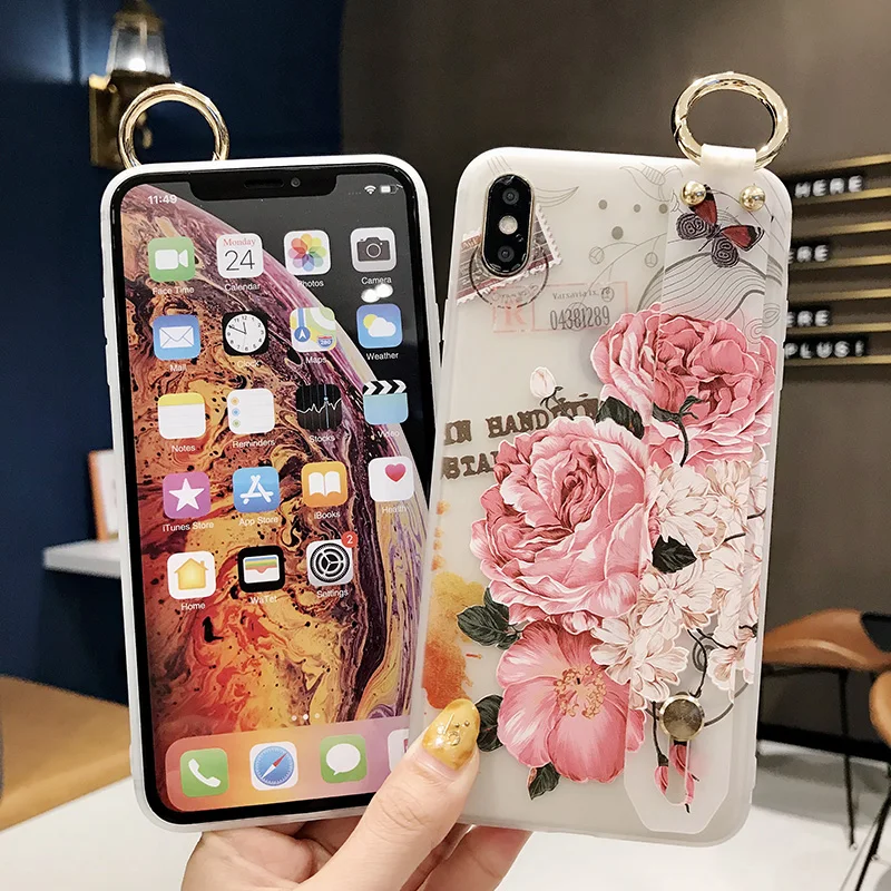 Мягкий чехол из ТПУ с ремешком на запястье для телефона Huawei P30 Pro P20 Lite P10 P Smart Plus Mate