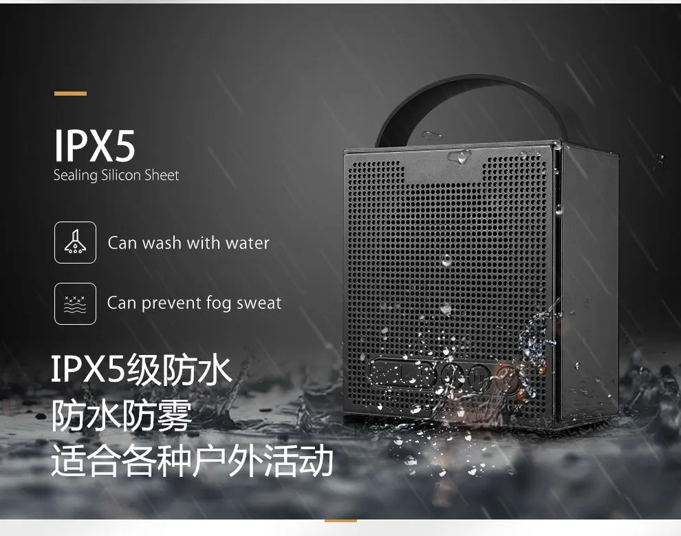 Bluetooth динамик портативный IPX5 Водонепроницаемый TWS со светодиодным экраном