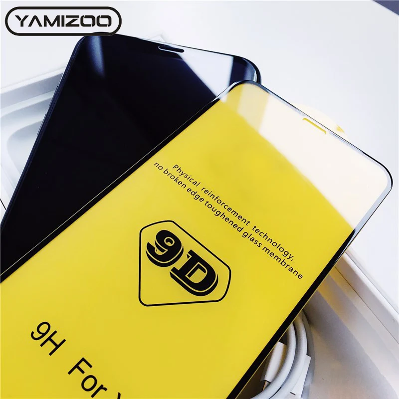 YAMIZOO стекло на iPhone 7 6 Закаленное Защитная пленка полное покрытие 9D для 8 Plus X XR XS