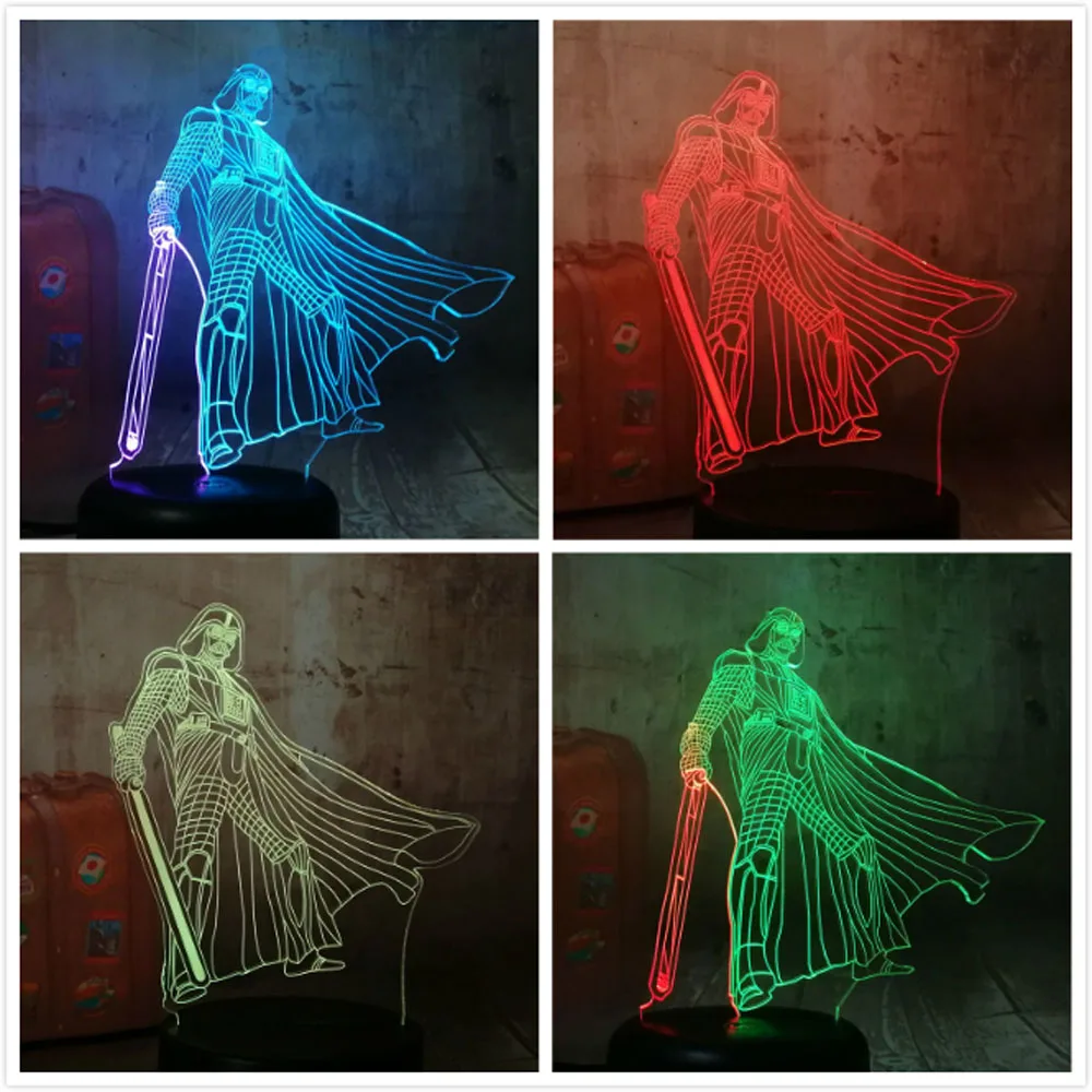 New Star Звездные войны Дарт Vade 3D RGB светодиодный Ночной светильник 7 цветов Chang сна