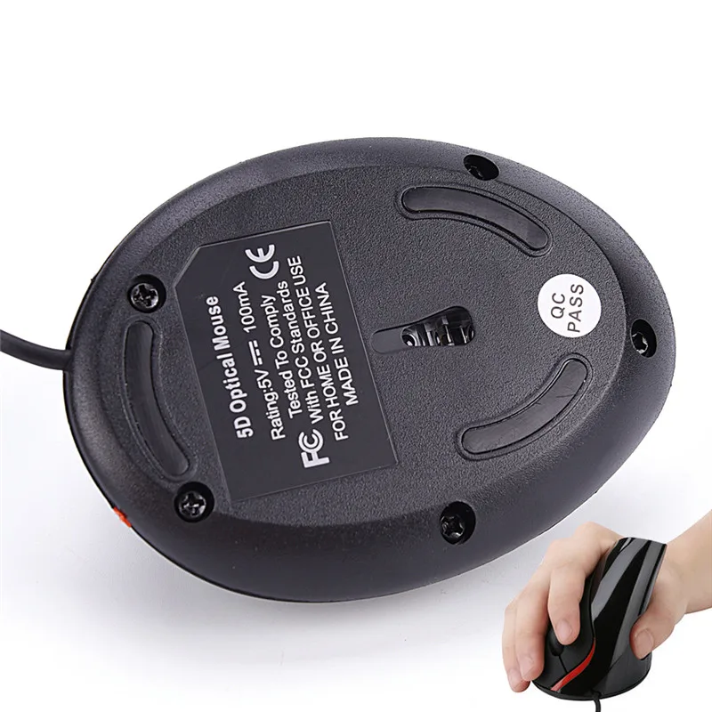 JETTING 5D USB Проводная Вертикальная оптическая мышь эргономичного дизайна для