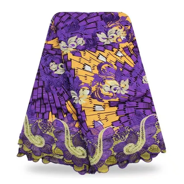 Африканский шнурок из парафинированной ткани вышитые 2017 высокого качества в