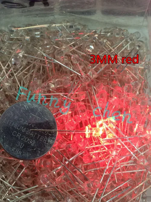 Красный Цвет Новый 100 шт 3 мм круглый светодиодный яркий светильник излучающие