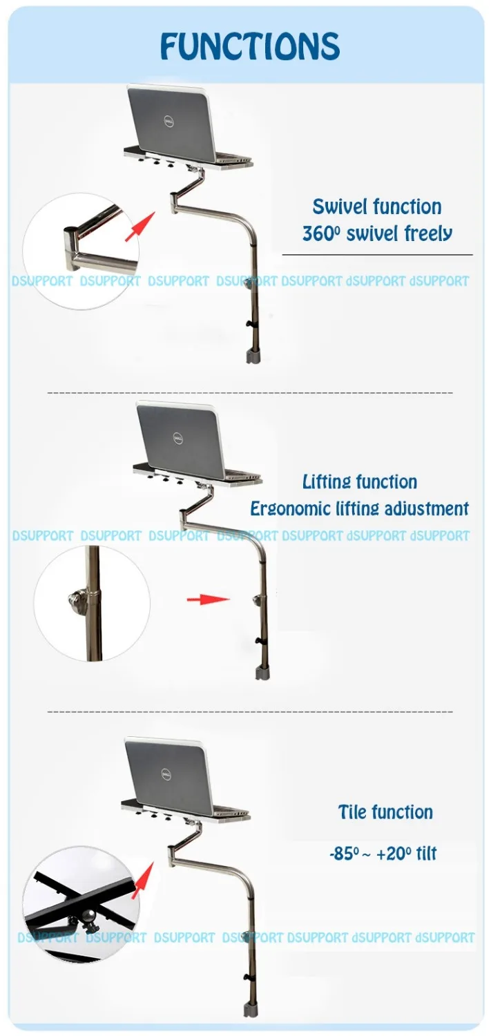 Прикроватный зажим для ленивого ноутбука/держатель клавиатуры + коврик мыши с USB