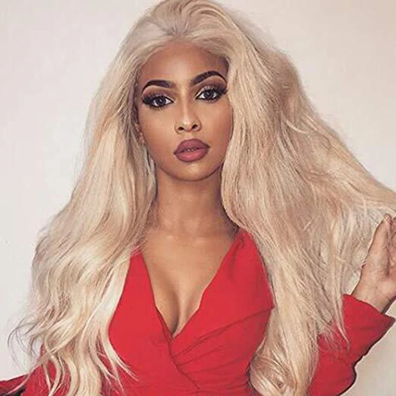 Святая Белль #60 блонд длинные натуральные волнистые полные кружевные