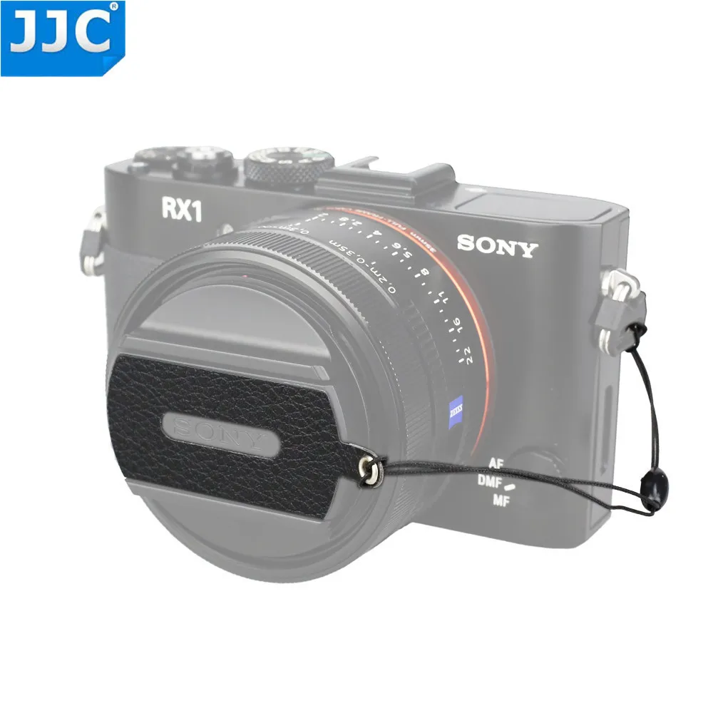 JJC DAITAC-Soporte de tapa de lente, pegatina con cuerda para Sony RX1/RX1R/RX1R II/40,5mm/49mm/55mm, tapa de lente frontal