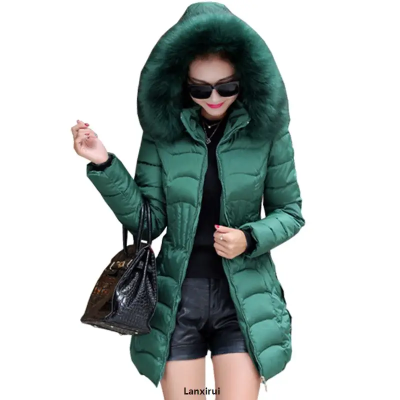 warm coat new women winter jacket long Korean Slim padded cotton coats women's Nagymaros collar clothing vestidos