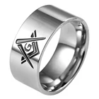 Кольцо в стиле панк из нержавеющей стали для байкеров, 10 мм, Размер 7-15