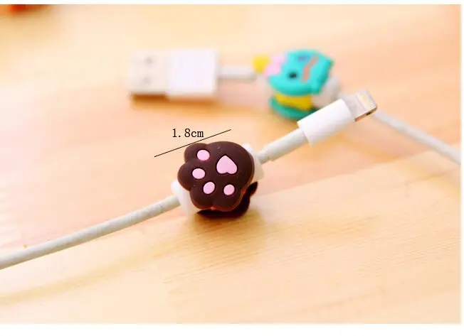 Mobile phone data line protective sleeve Earphone wire Double cartoon Creative cute | Дом и сад
