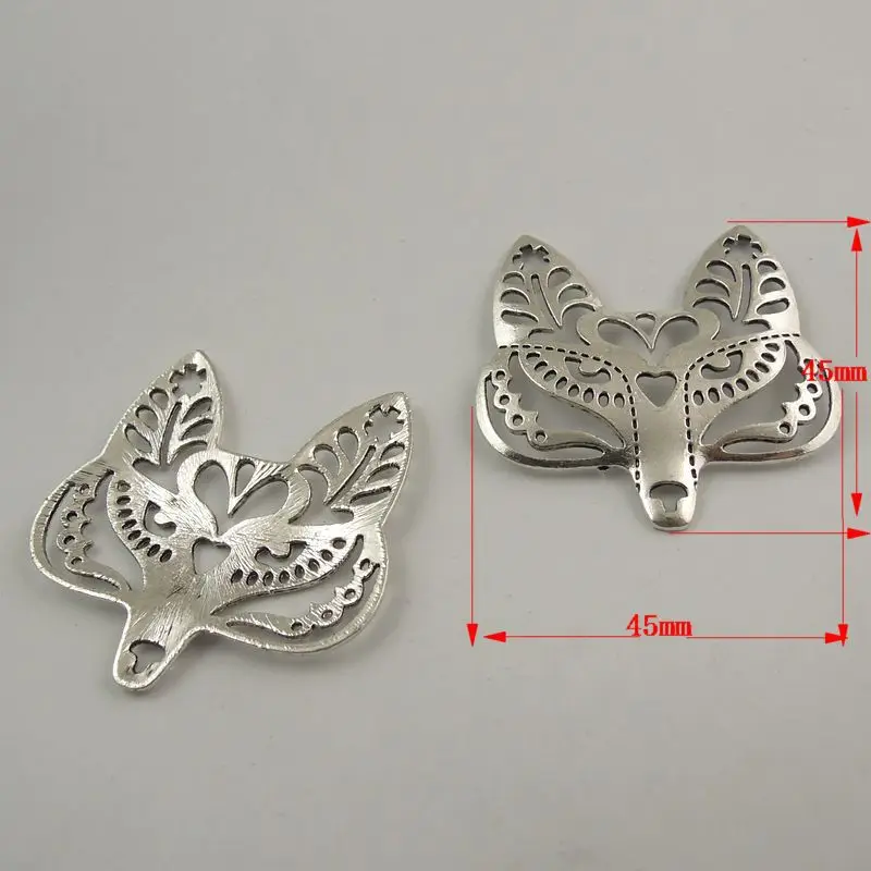 Лидер продаж милое ожерелье с подвеской в виде маски лисы серебряного цвета