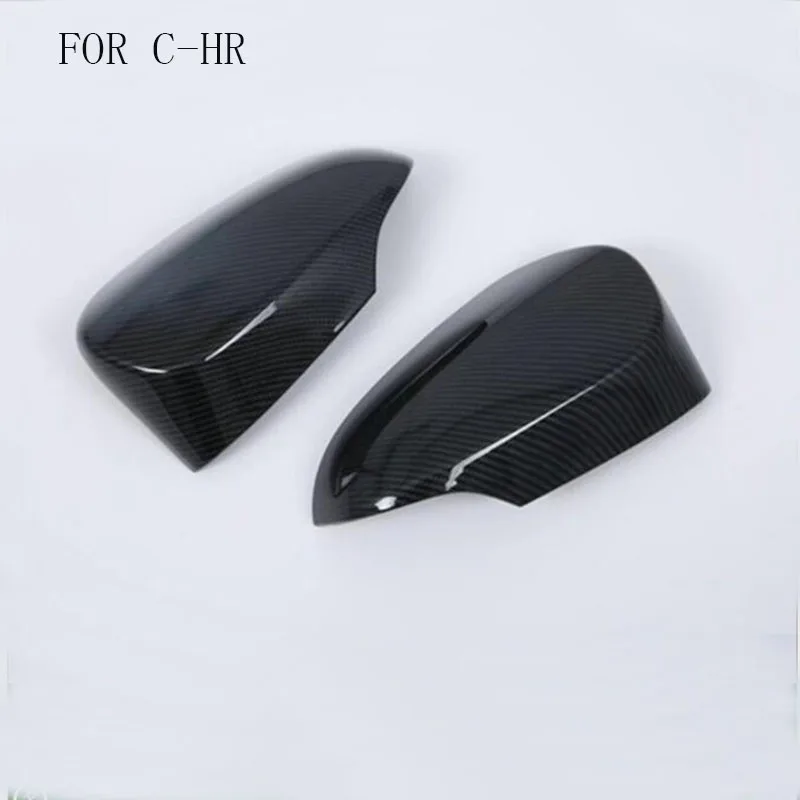 

Car Styling ABS carbon fibre Front Side Rearview Mirror Cover side mirror cover Accessories FIT ForToyota C-HR CHR 2016 2017