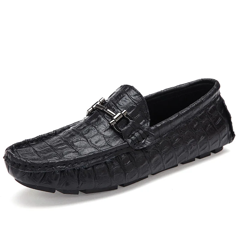 syxy-9831-Black Мужские туфли Лоферы итальянская обувь повседневное для мужчин s Лоферы пояса из натуральной кожи обувь для вождения Ман Мокасины Дышащая Обувь на полукруглой подошве белый - Цвет: syxy-9831-Black