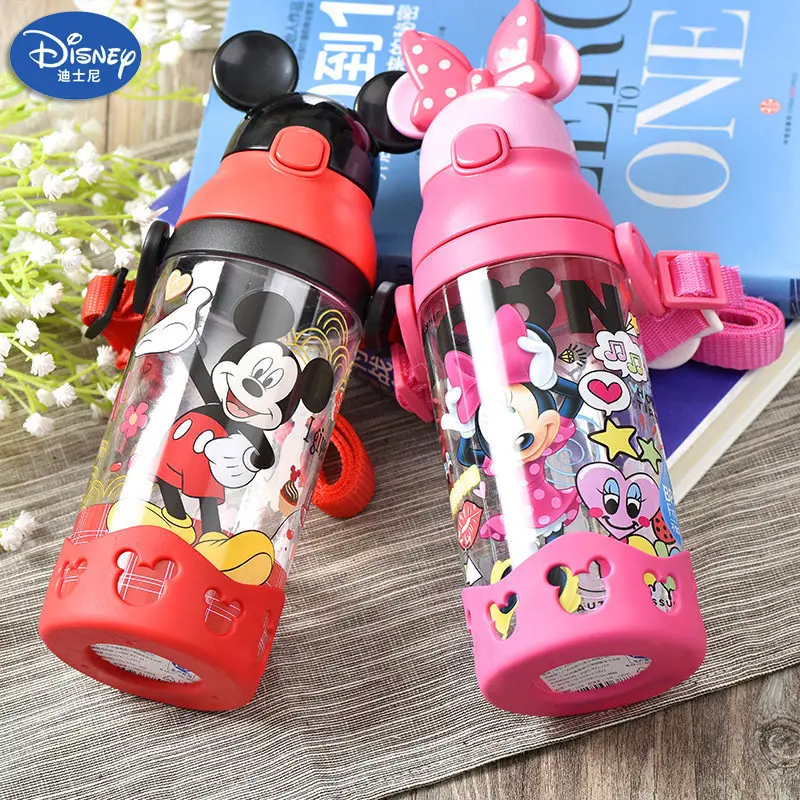 Disney Primary school children's cups kindergarten anti-fall plastic summer kettle home straight drinking leak-proof sippy cup