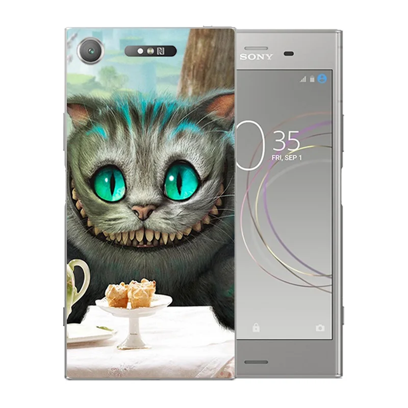 For Sony Xperia XZ1 Phone Case Silicone 5.2 inch TPU Soft Pusscat Pattern Luxury Slim Coque Dual F8342 Back Cover |