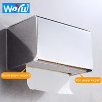 toilet paper holder box cover stainless steel paper towel holder wall mounted mobile phone bathroom tissue roll paper holder