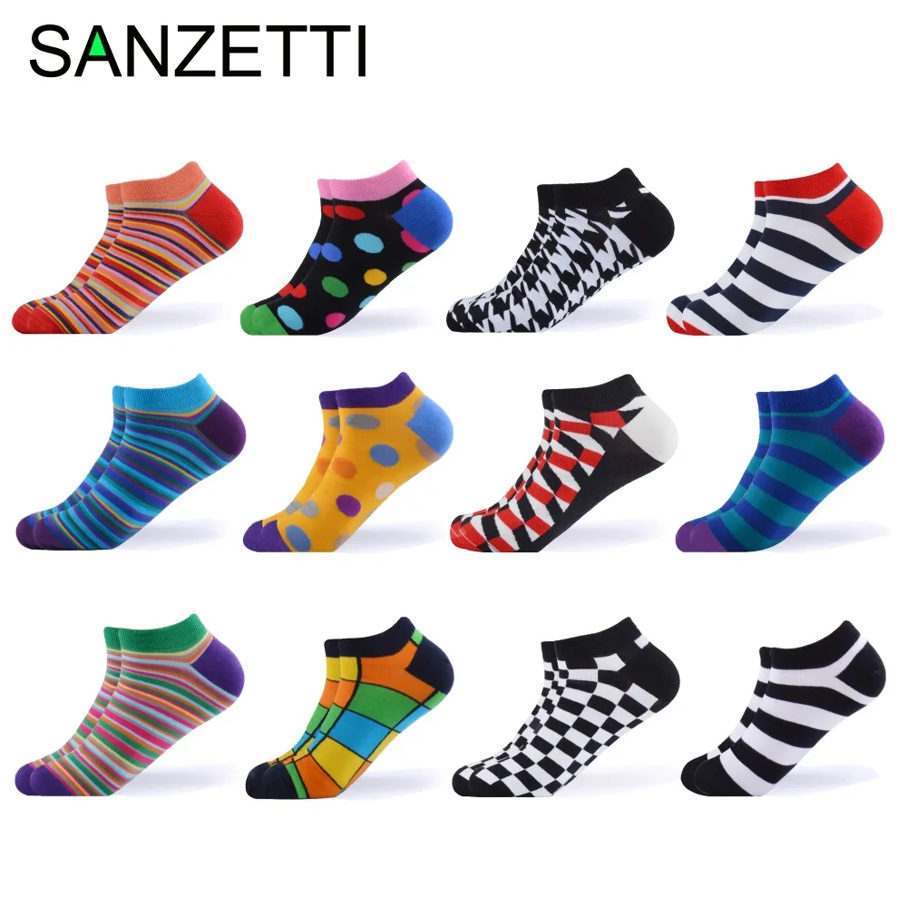 Сланцы SANZETTI 12 пар/лот 2020 для мужчин женщин чесаный хлопковые носки на каждый день