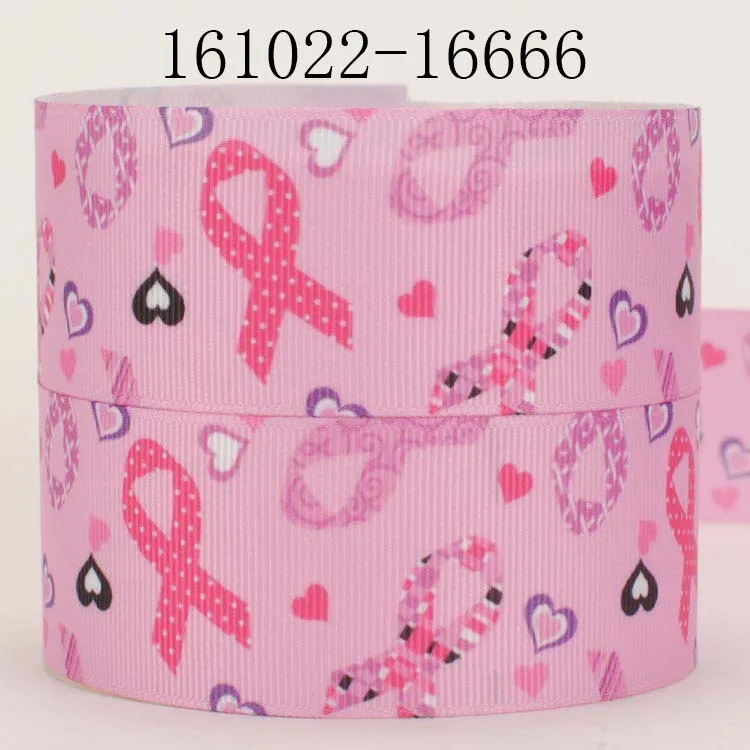 

NEW 50 yards 1/2"38mm pink bows and heart ribbon printed grosgrain ribbons free shipping