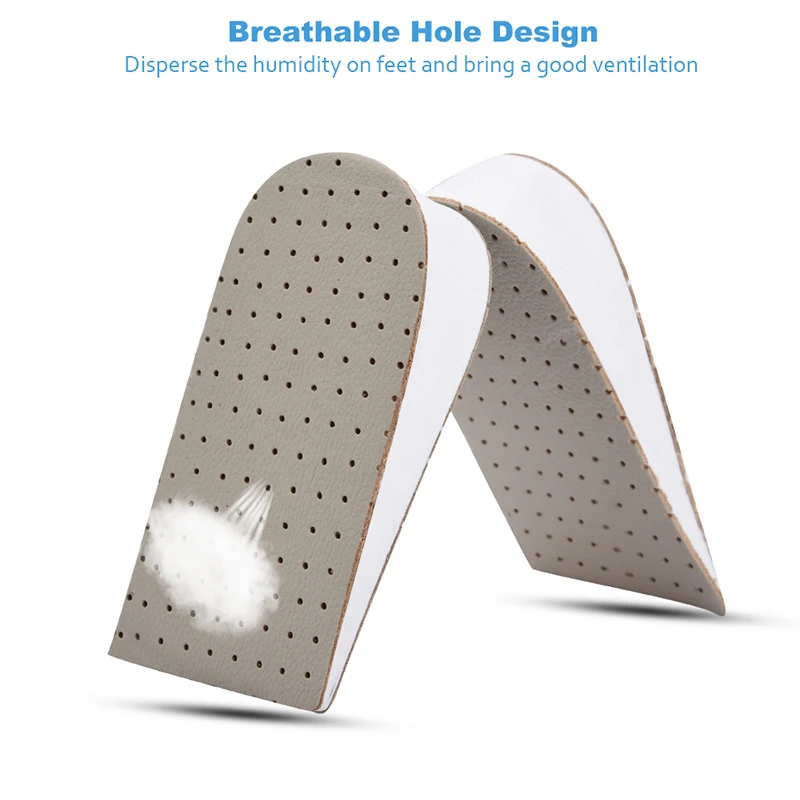 Sunvo Half Heighten Insoles Heel Insert Elevator Sports Shoes Pad Invisible Lift Taller for Up 1-4cm Height Increase Insole Pads