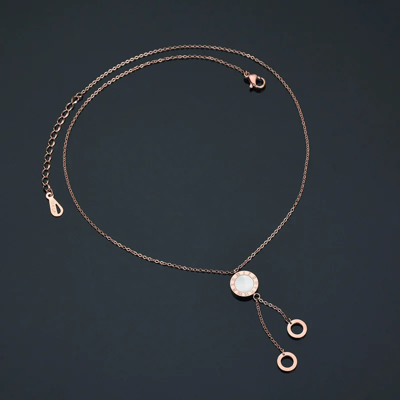 ELSEMODE женское модное ожерелье чокер из нержавеющей стали с римскими